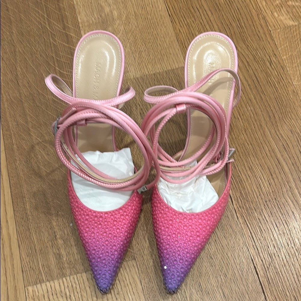 MACH & MACH Pink to Purple Ombre Heels